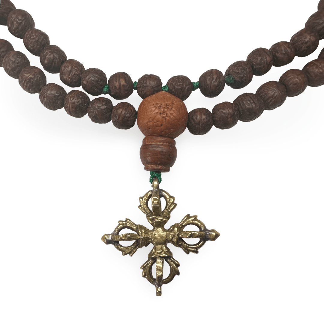Raktu-Mala mit Doppelvajra-Anhänger - Atelier Tibet