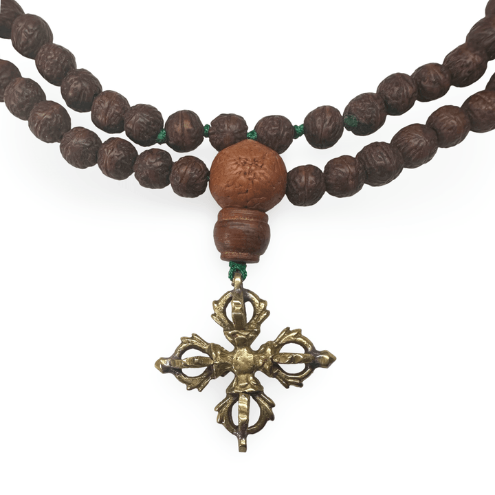 Raktu-Mala mit Doppelvajra-Anhänger - Atelier Tibet