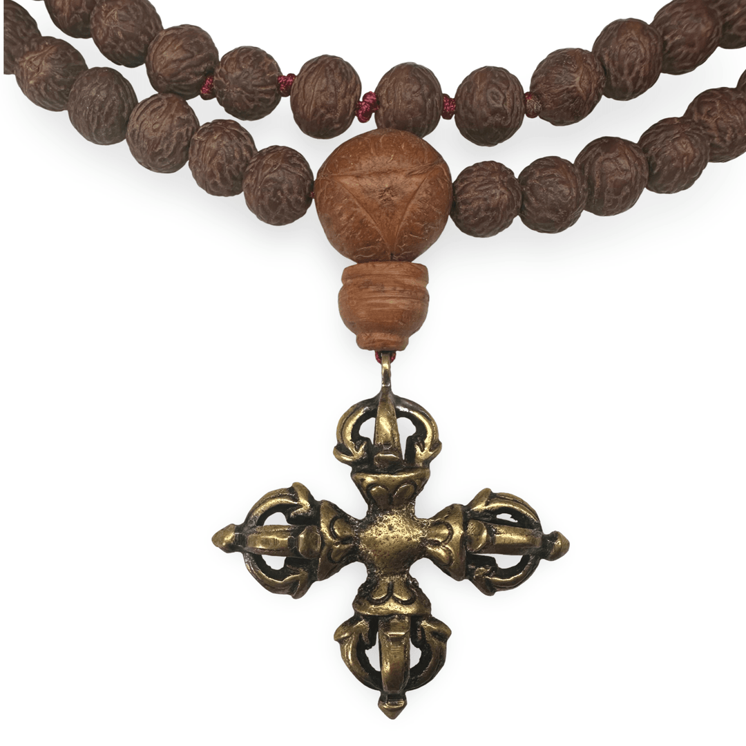 Raktu-Mala mit Doppelvajra-Anhänger - Atelier Tibet