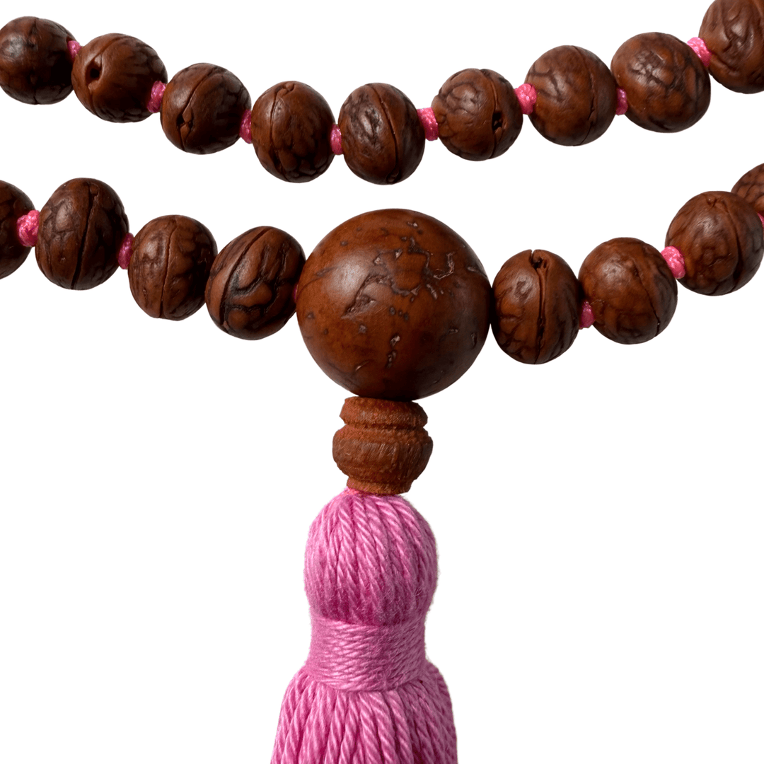 Raktu-Mala mit rosa Quaste - Atelier Tibet