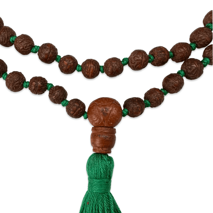Raktu Samen - Mala mit Silberperlen und farbiger Quaste - Atelier Tibet