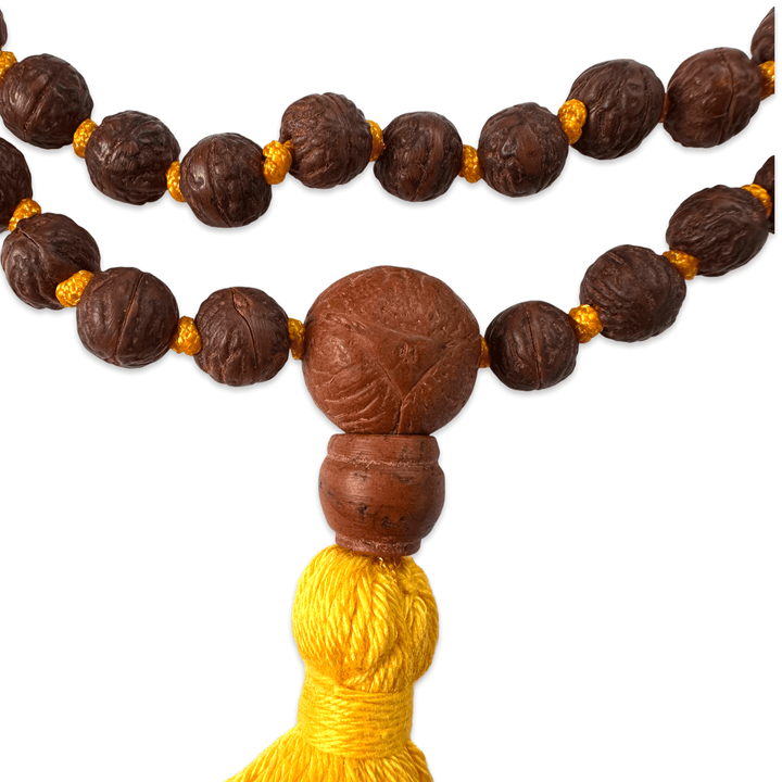 Raktu Samen - Mala mit Silberperlen und farbiger Quaste - Atelier Tibet