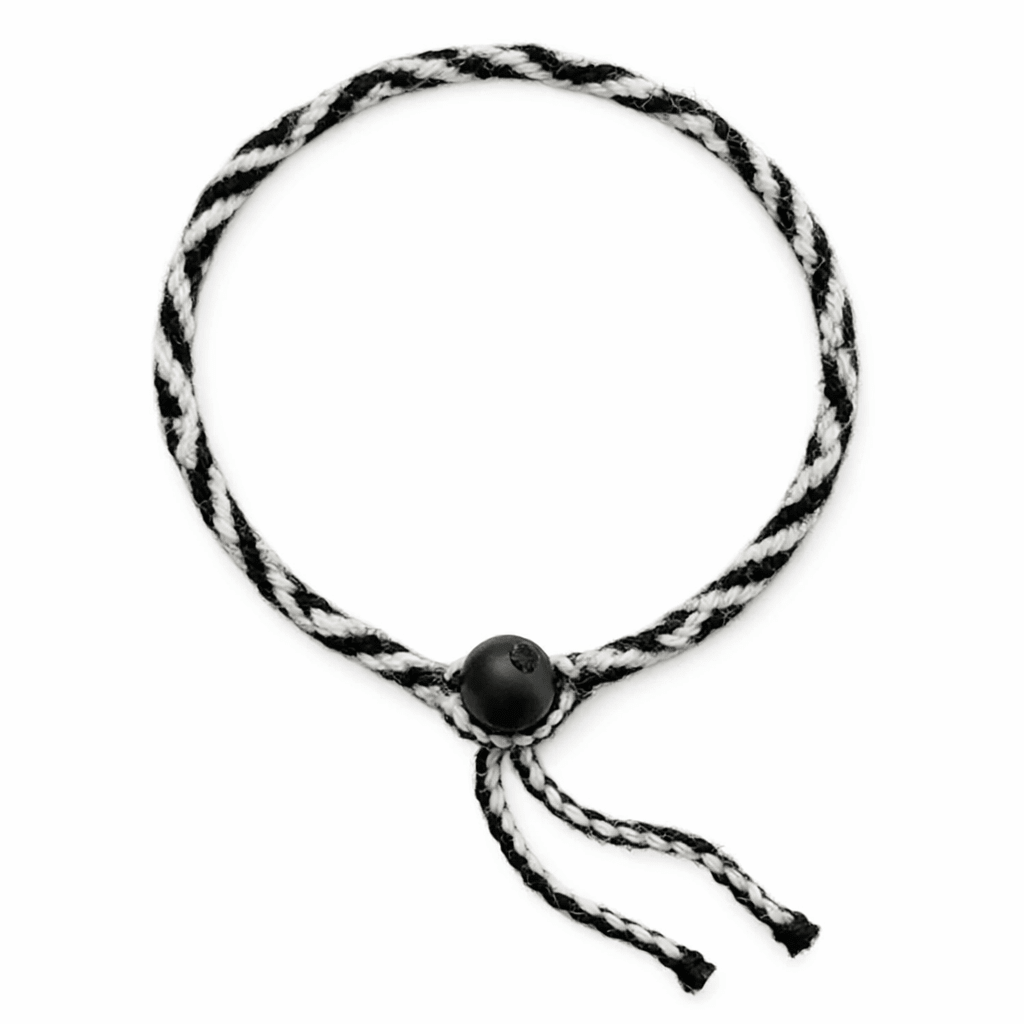 Rangzen Freiheitsband mit Onyx - Perle - Atelier Tibet