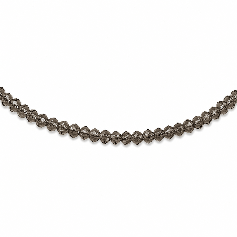Rauchquarz-Kette mit Silberverschluss - Atelier Tibet
