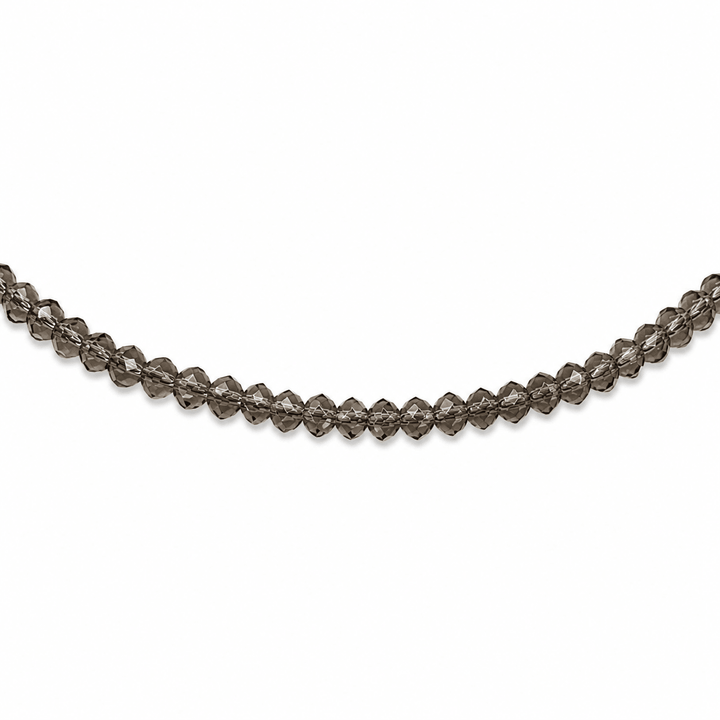 Rauchquarz-Kette mit Silberverschluss - Atelier Tibet
