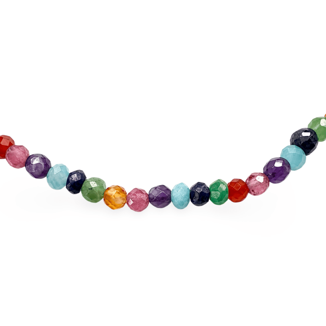 Regenbogen - Armband – sechs Edelsteine, facettiert - Atelier Tibet