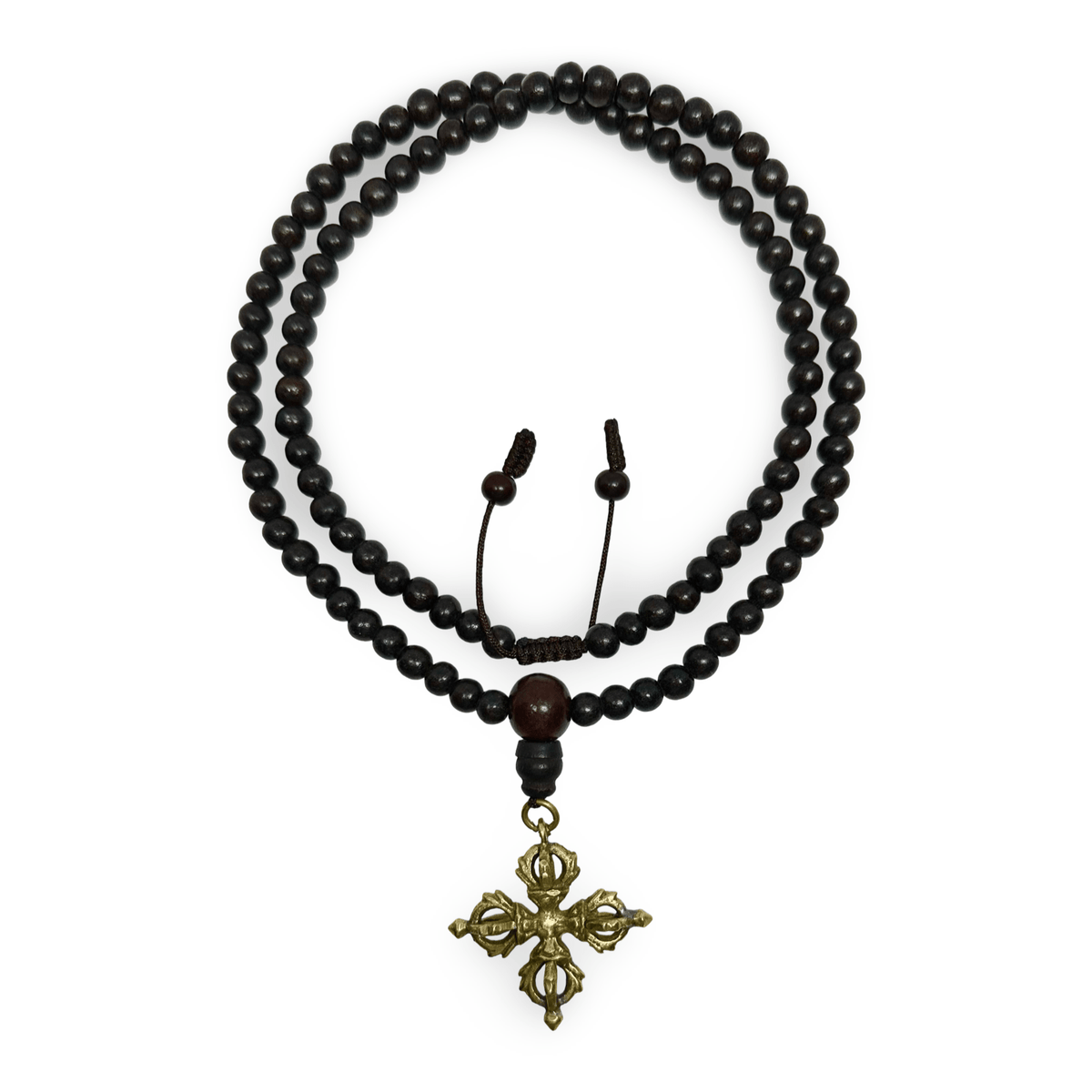 Rosenholz - Mala mit Doppel - Vajra - Atelier Tibet