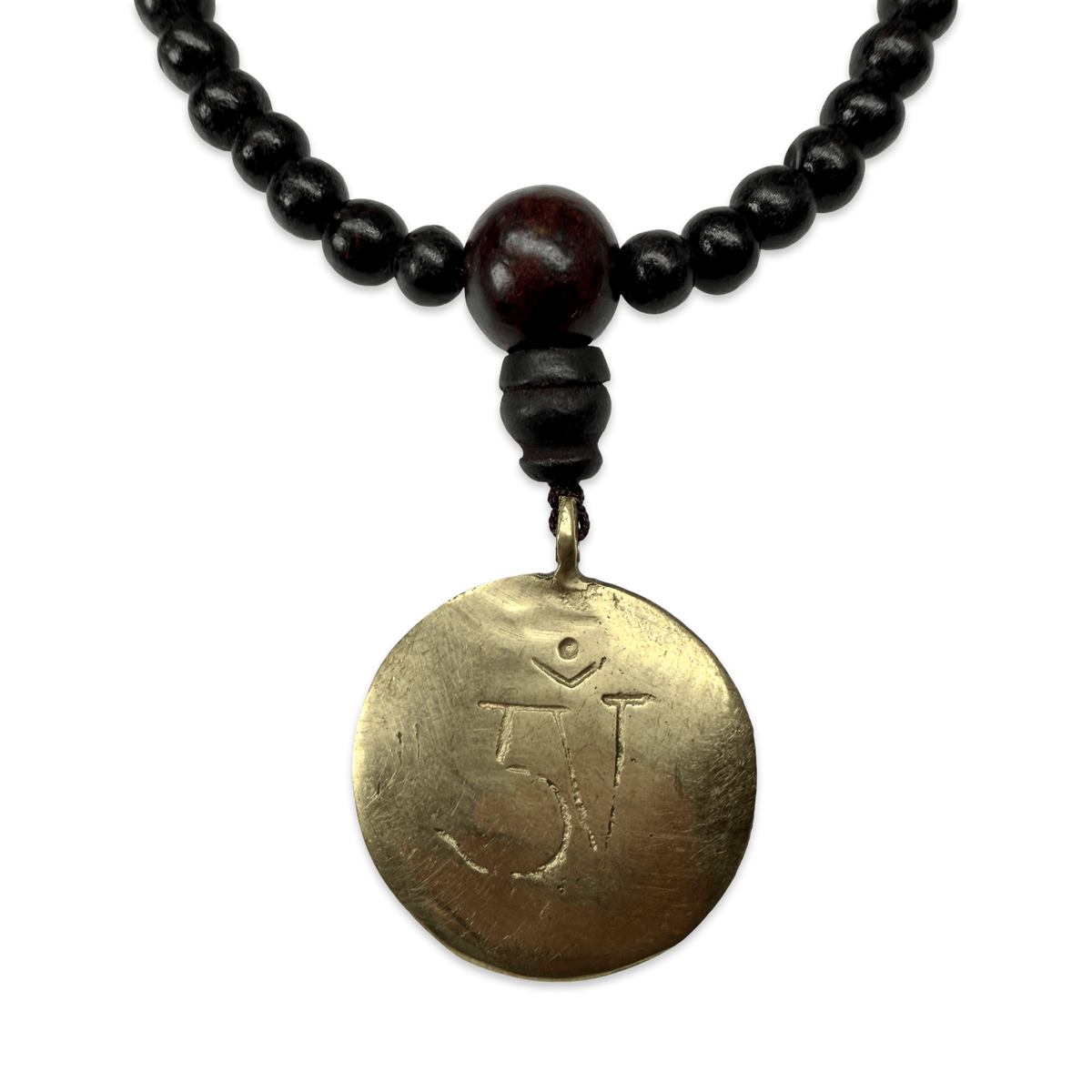 Rosenholz-Mala mit Schutz-Amulett - Atelier Tibet