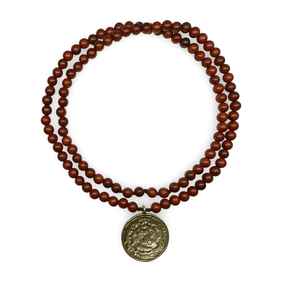 Rosenholz - Mala mit Schutz - Mandala - Atelier Tibet