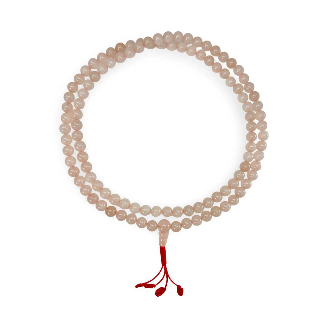 Rosenquarz Mala Gebetskette - Atelier Tibet