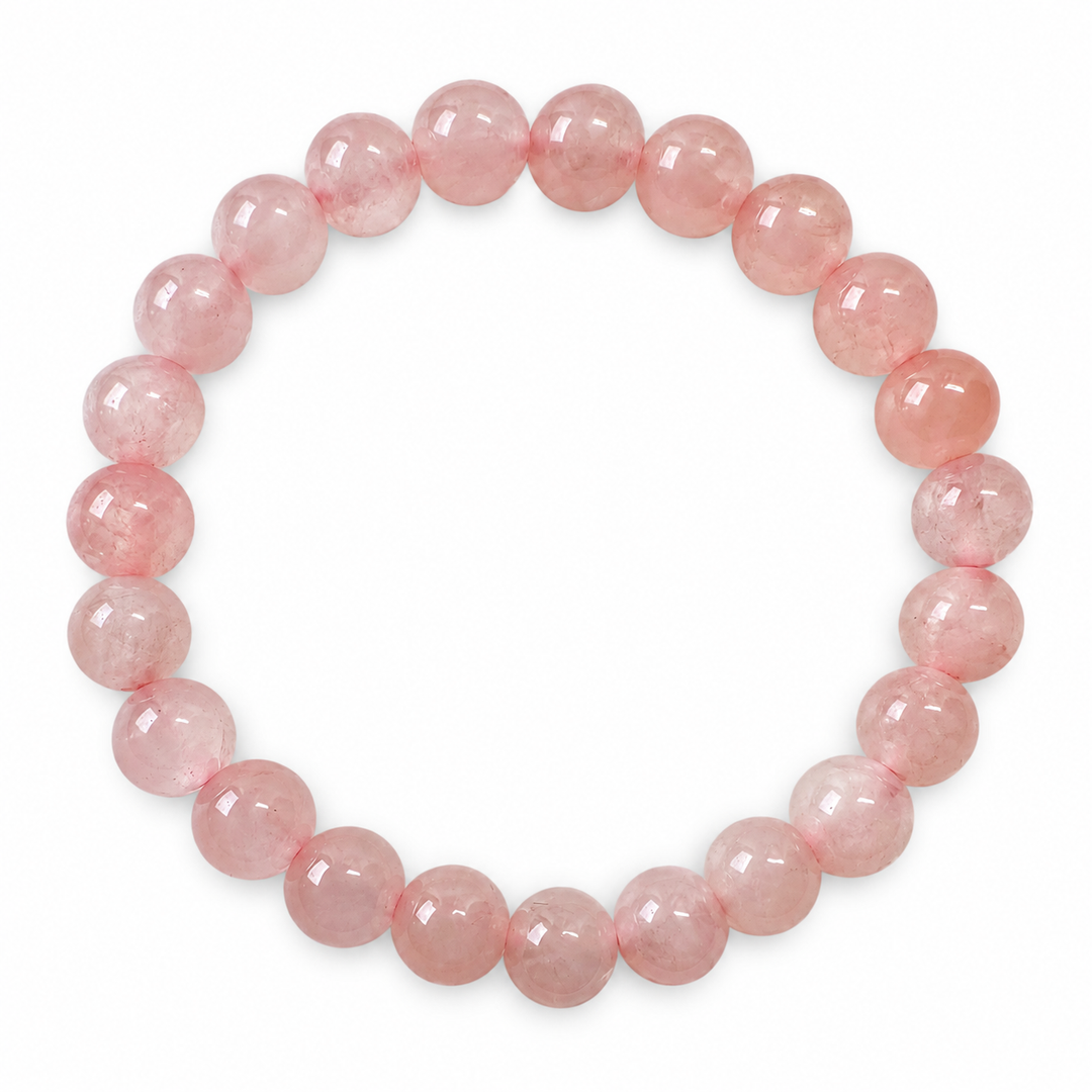 Bracelet mala enfant avec quartz rose 