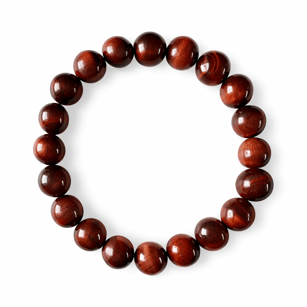 Rotes Tigerauge Mala Armband - Atelier Tibet