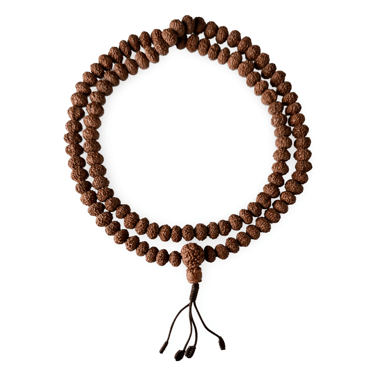 Rudraksha Mala (⌀ 9 mm) mit dunkler Patina - Atelier Tibet