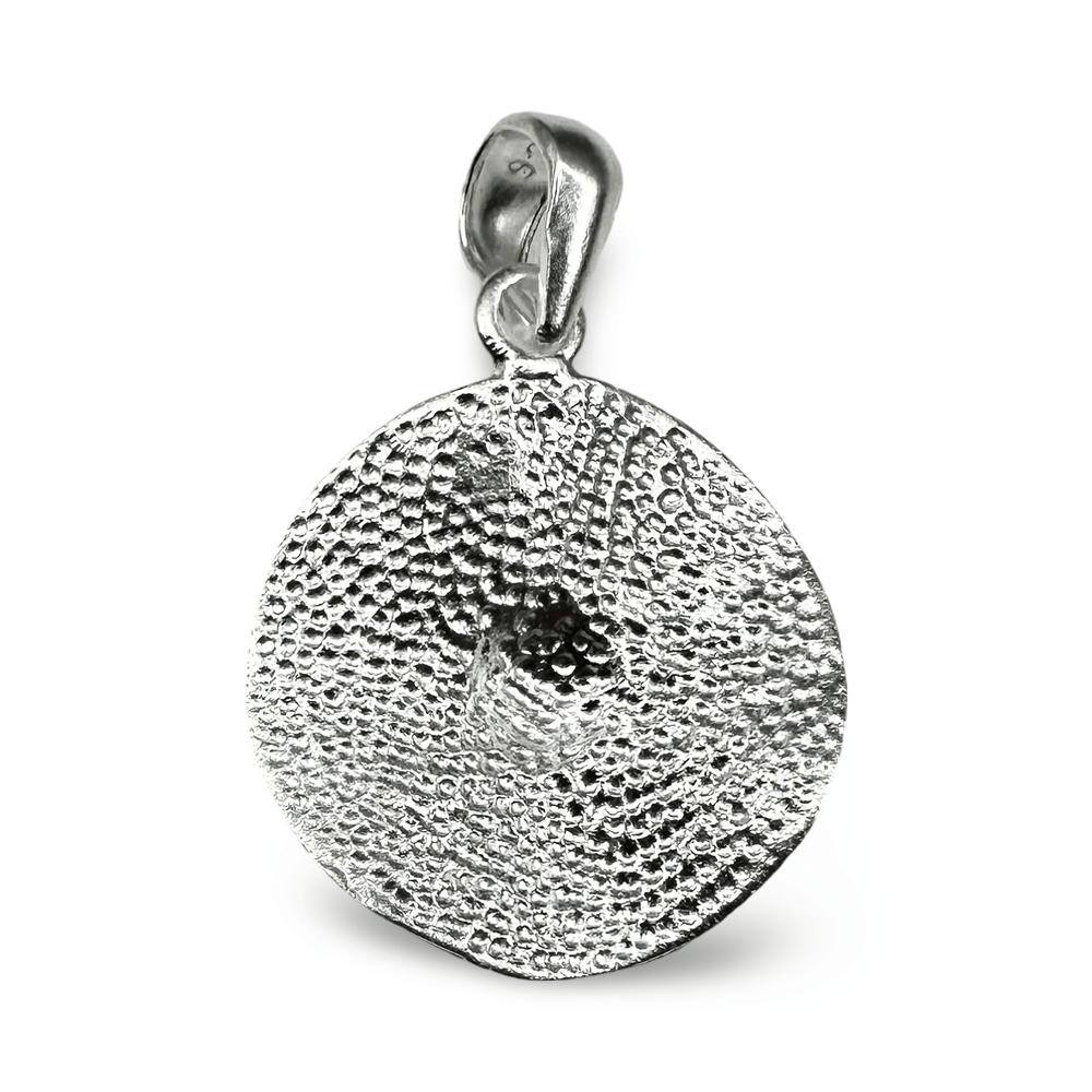 Runder Blatt - Anhänger aus Silber - Atelier Tibet