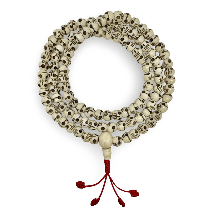 Schädel Mala aus Knochen - Atelier Tibet