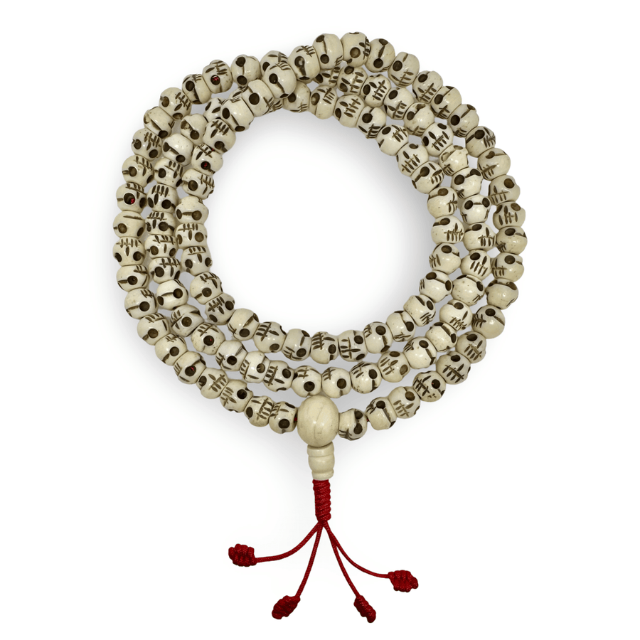 Schädel Mala aus Knochen - Atelier Tibet