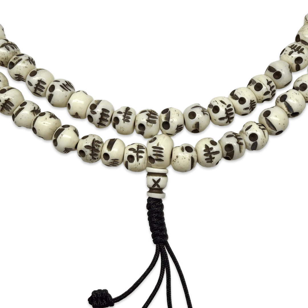 Schädel Mala aus Knochen - Atelier Tibet