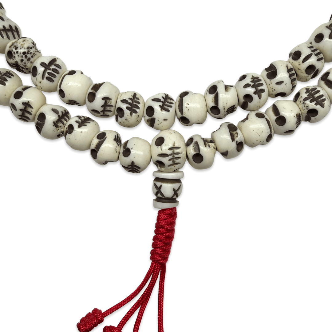 Schädel Mala aus Knochen - Atelier Tibet