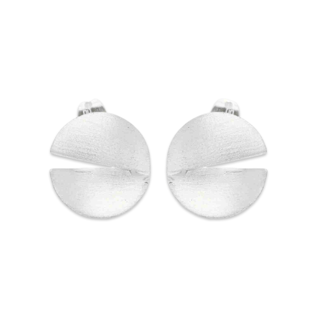 Schimmernde Disc - Ohrstecker aus Silber - Atelier Tibet