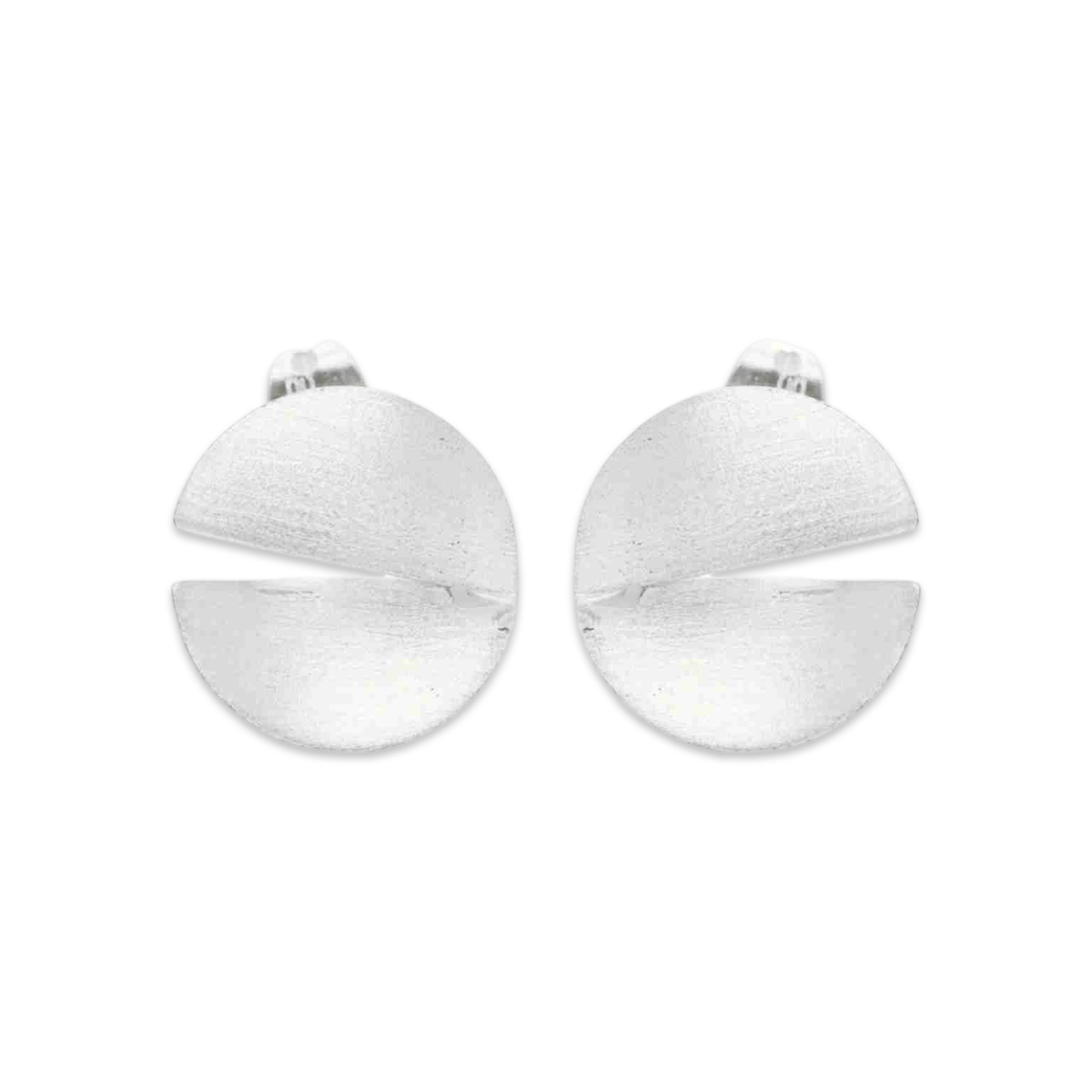 Schimmernde Disc - Ohrstecker aus Silber - Atelier Tibet