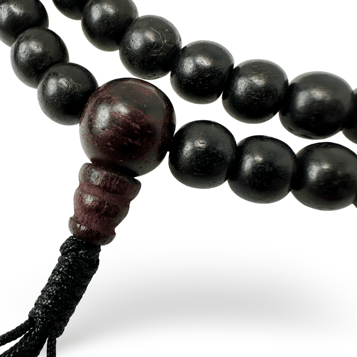 Schwarze Rosenholz Mala Gebetskette - Atelier Tibet