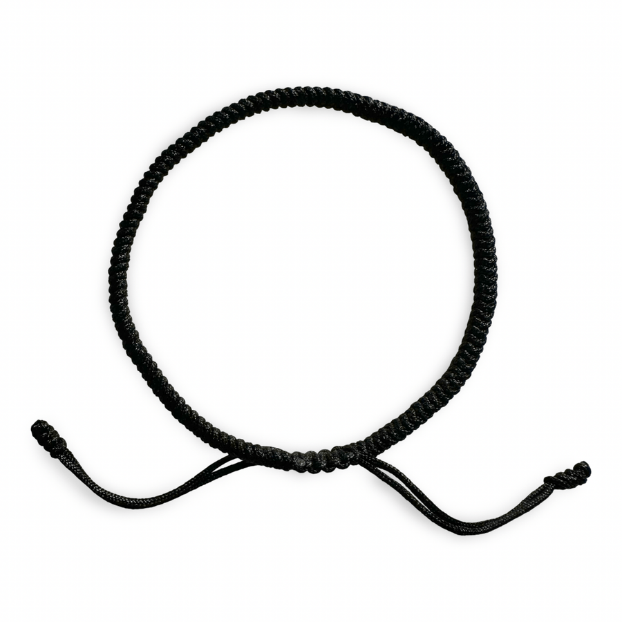 Schwarzes Tibetisches Glücks - Armband - Atelier Tibet