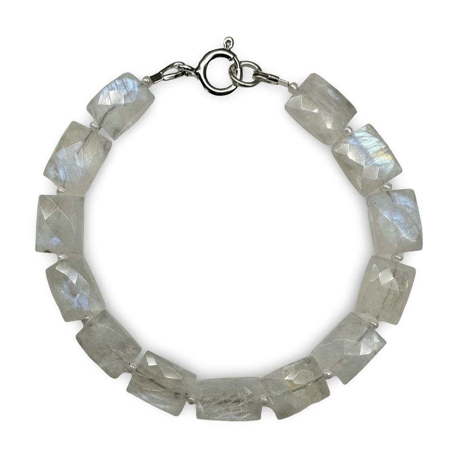 Sehr elegantes Regenbogen - Mondstein - Armband - Atelier Tibet