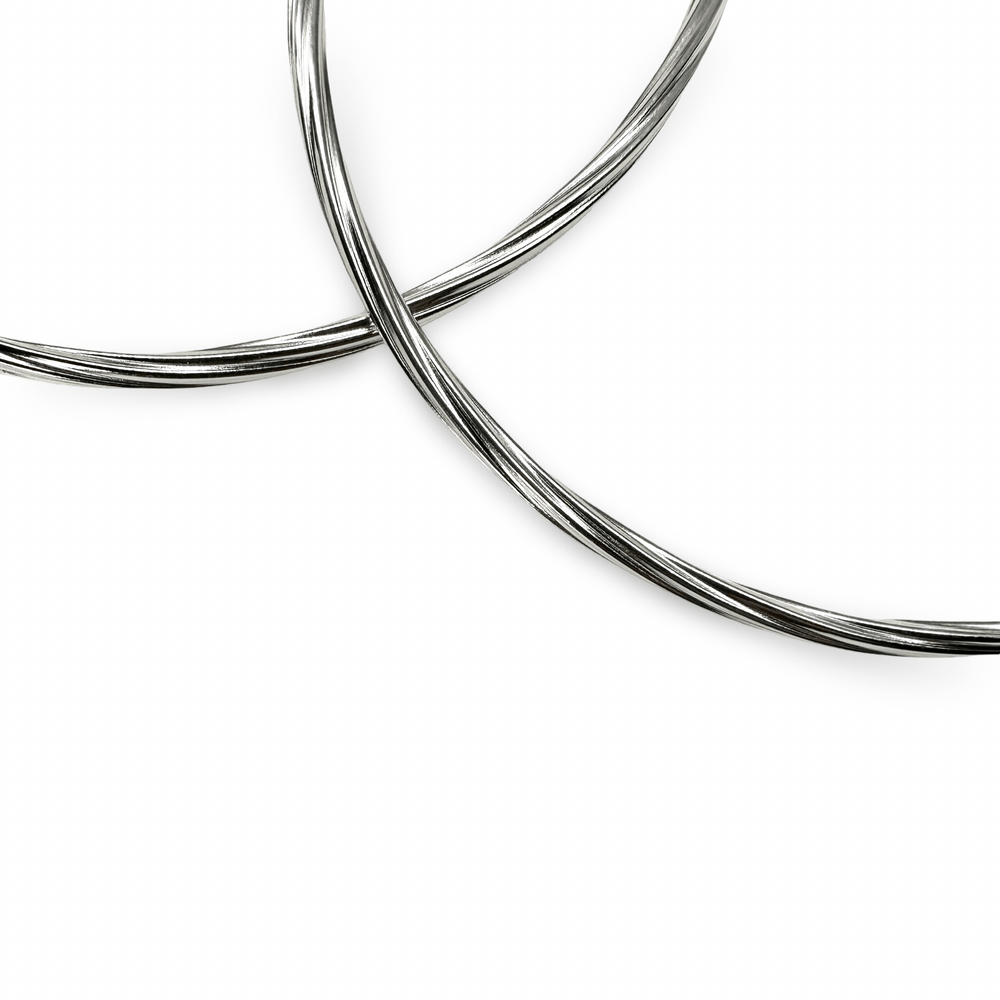 Sehr grosse elegante Silber - Kreolen mit Dreh - Design - Atelier Tibet