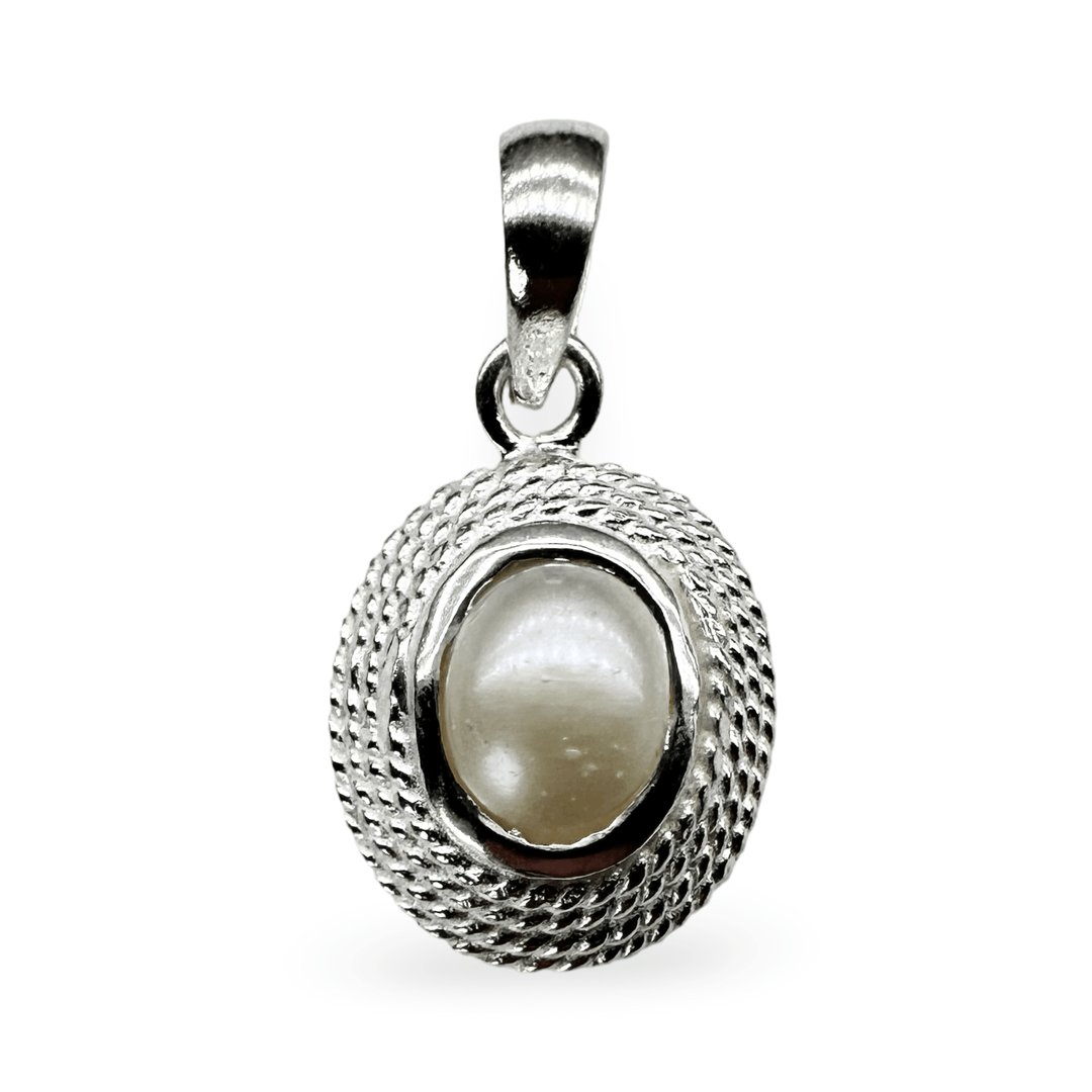 Silber - Anhänger mit Perle - Atelier Tibet