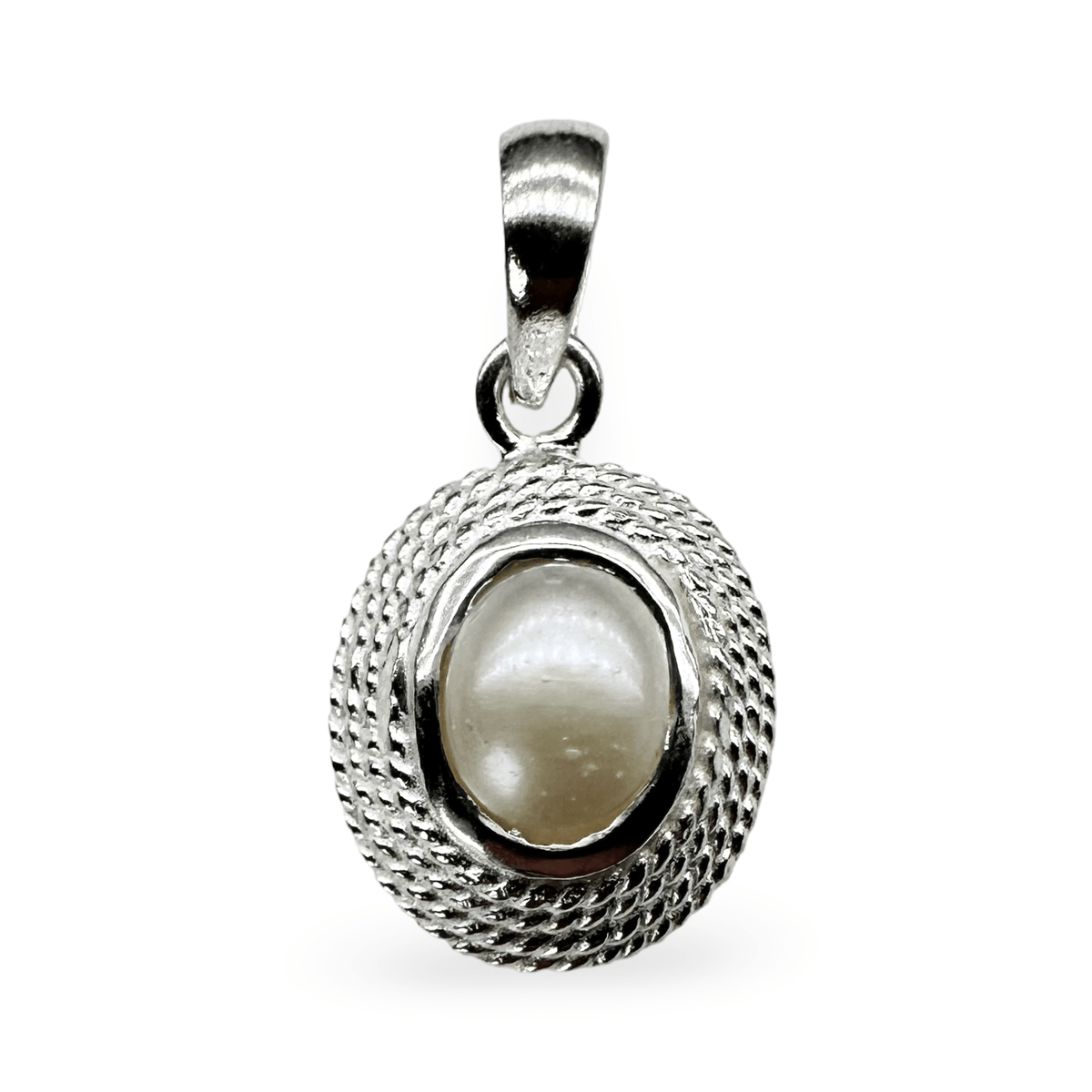 Silber - Anhänger mit Perle - Atelier Tibet