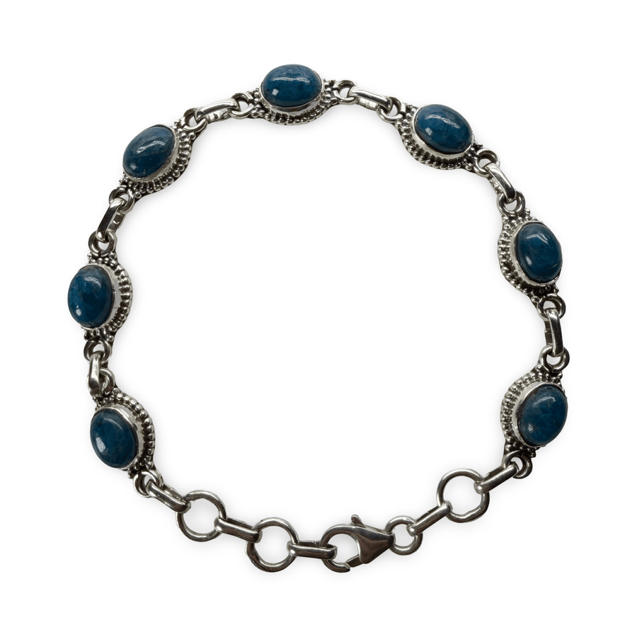 Silber-Armkette mit Apatit - Atelier Tibet
