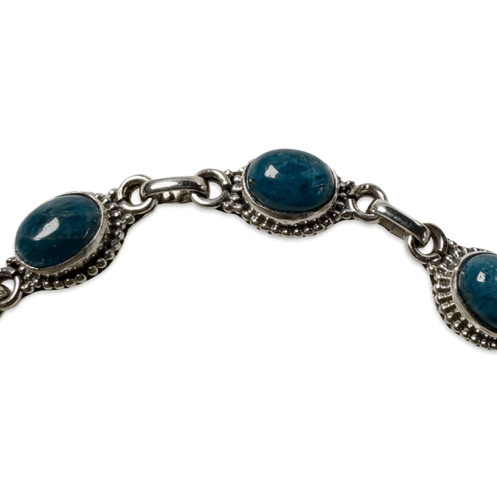 Silber-Armkette mit Apatit - Atelier Tibet