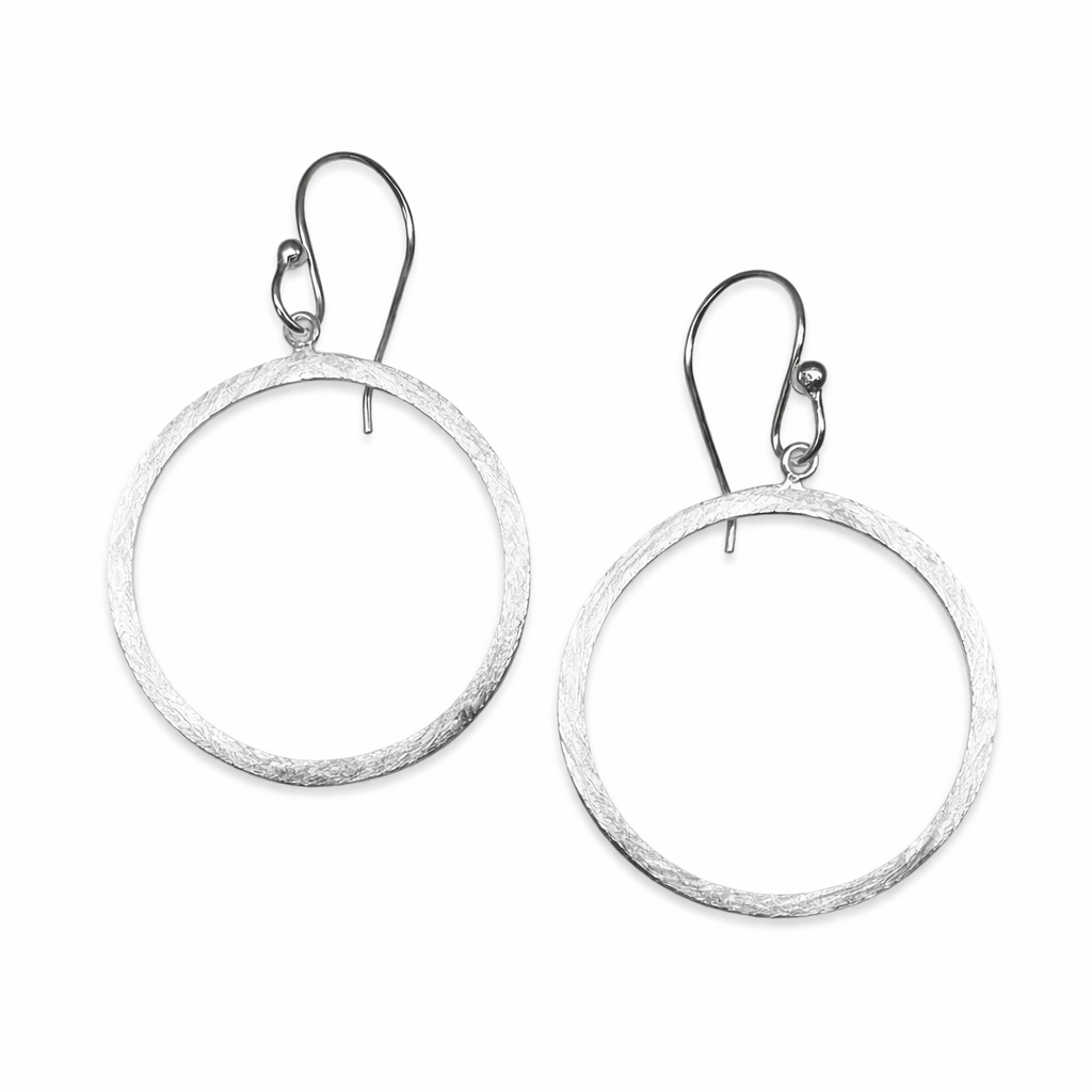 Silber - Ohranhänger mit Ring – Handwerk aus Tibet - Atelier Tibet