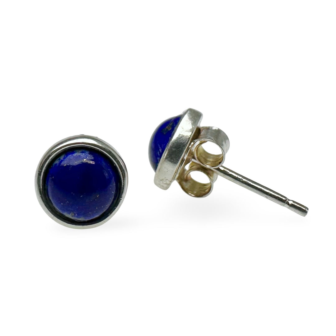 Silber - Ohrstecker mit Lapis Lazuli - Atelier Tibet