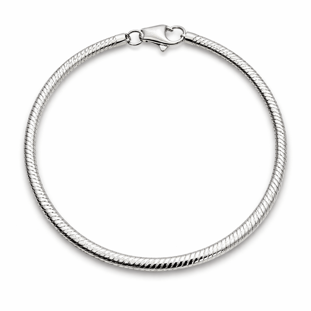 Silber - Schlangenarmband 3 mm - Atelier Tibet