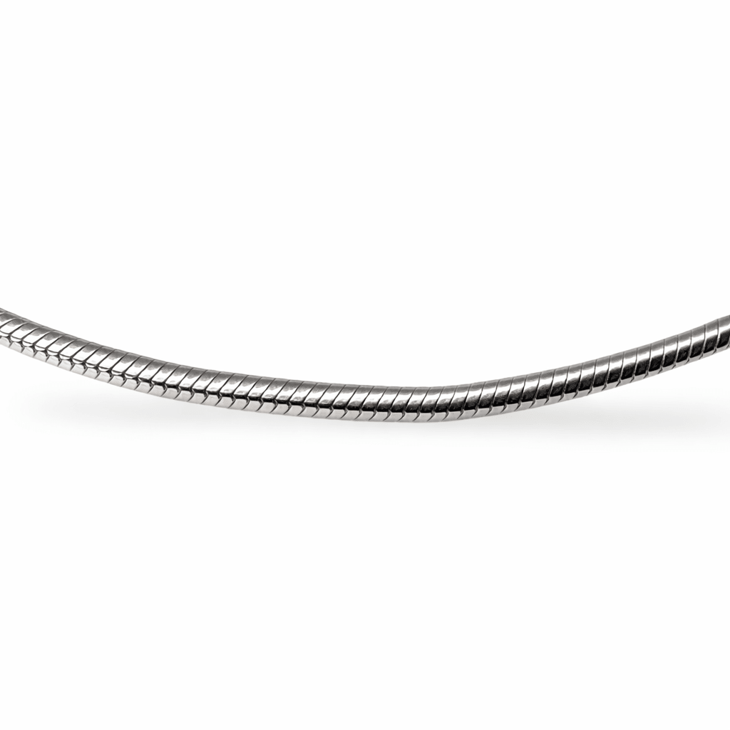 Silber - Schlangenkette mit Hummerverschluss - Atelier Tibet