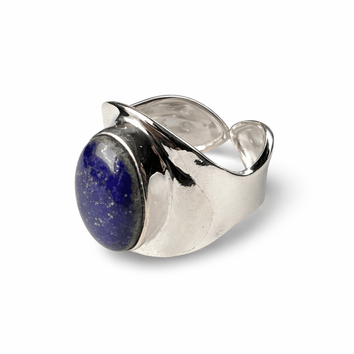 Silberring mit Edelstein - Grösse verstellbar! - Atelier Tibet