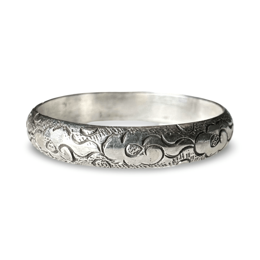 Silberring mit tibetischem Wolkenmotiv - Atelier Tibet