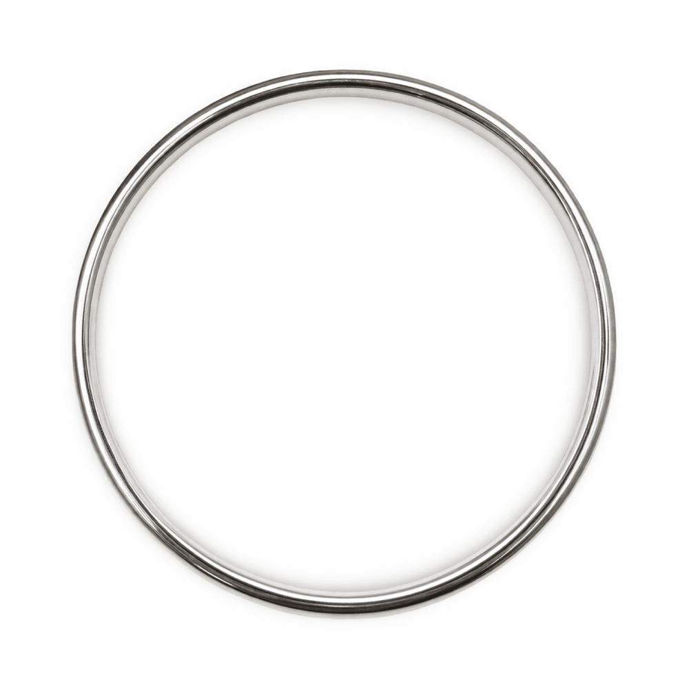 Solider, sanft gewölbter Armreif aus Silber - Atelier Tibet