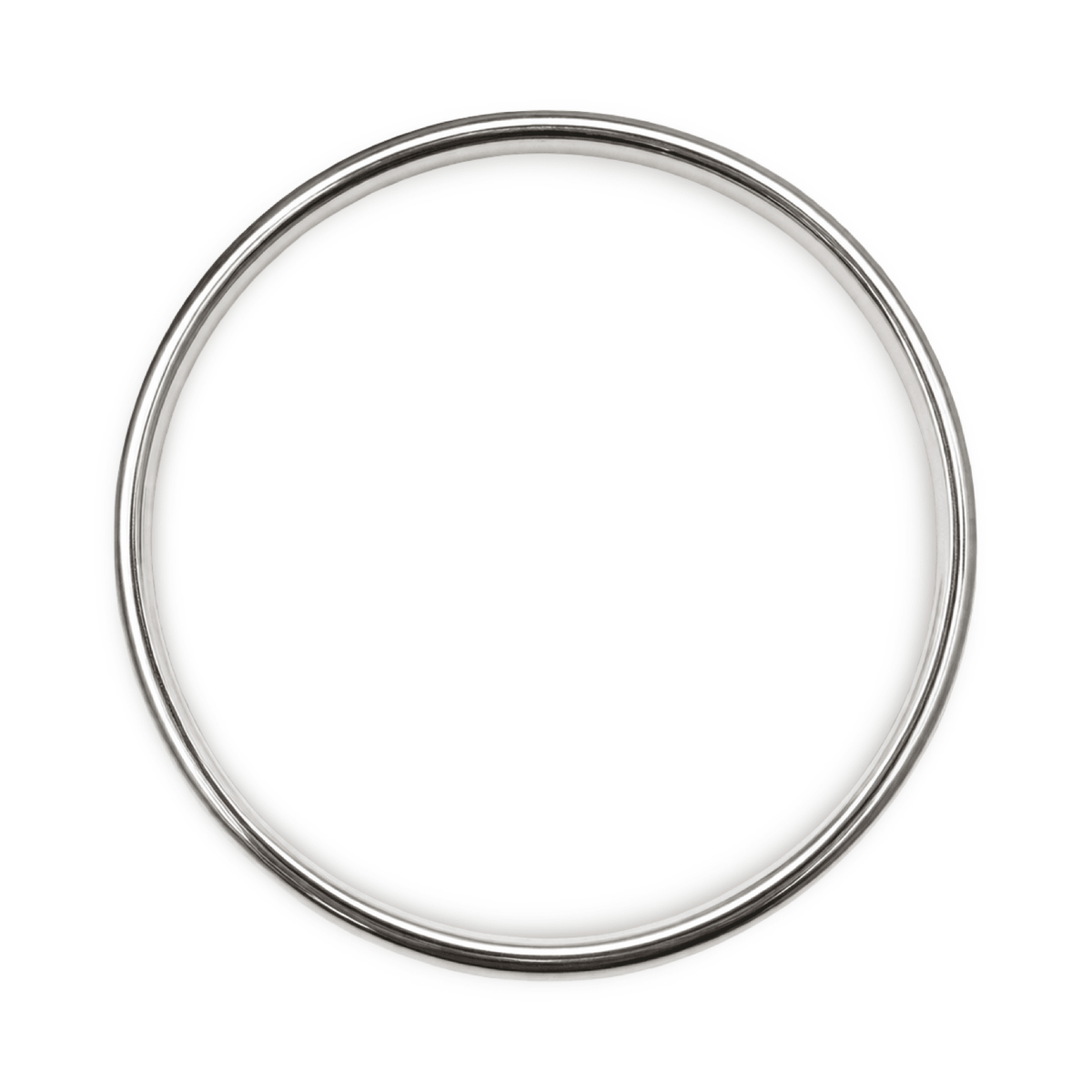 Solider, sanft gewölbter Armreif aus Silber - Atelier Tibet
