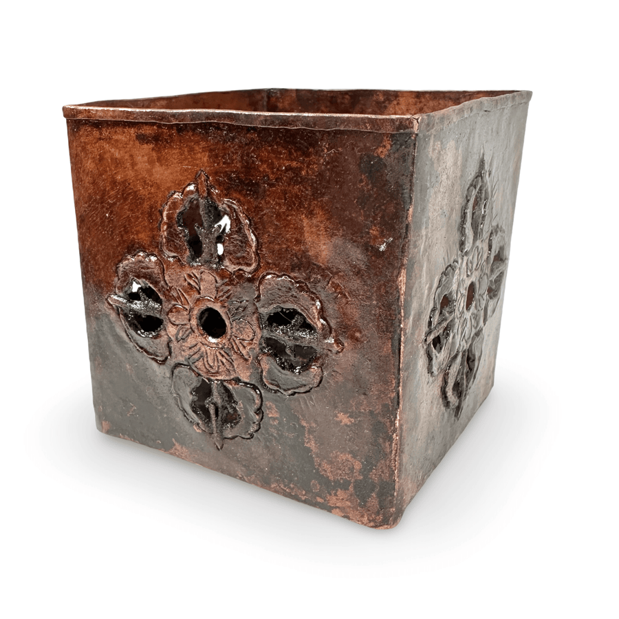 Teelichthalter – Kupfer, Doppel - Dorje - Atelier Tibet