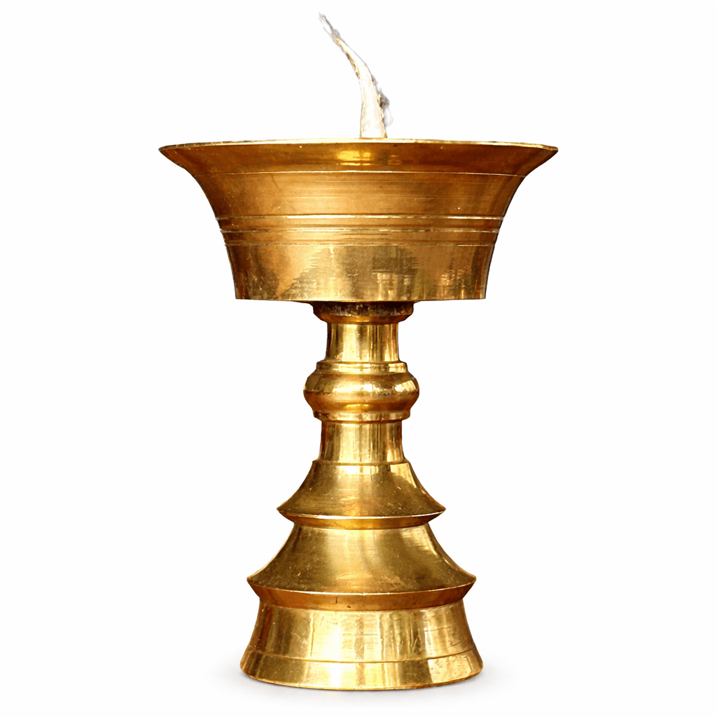Tibet Butterlampe «Dipa» aus Messing - Atelier Tibet