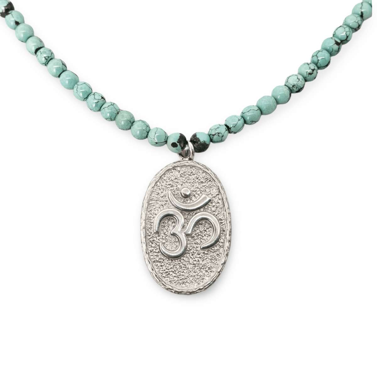 Tibet - Türkis Halskette mit Om ॐ Medallion - Atelier Tibet