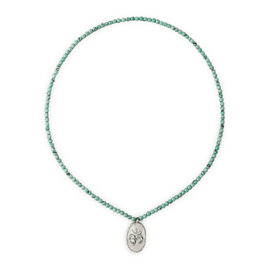 Tibet - Türkis Halskette mit Om ॐ Medallion - Atelier Tibet