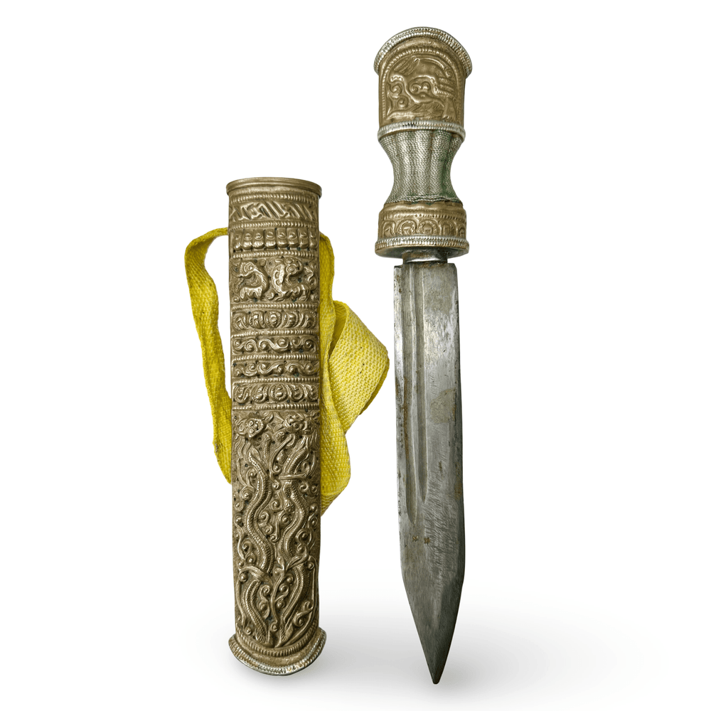 Tibetisch - bhutanischer Gürteldolch (Patag / Gri gu) - 19./frühes 20. Jahrhundert - Atelier Tibet