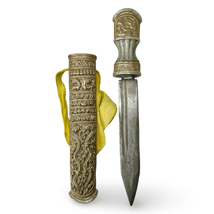 Tibetisch - bhutanischer Gürteldolch (Patag / Gri gu) - 19./frühes 20. Jahrhundert - Atelier Tibet