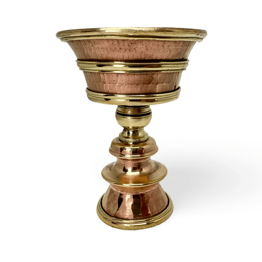 Tibetische Butterlampe «Dipa» aus Kupfer und Messing - Atelier Tibet