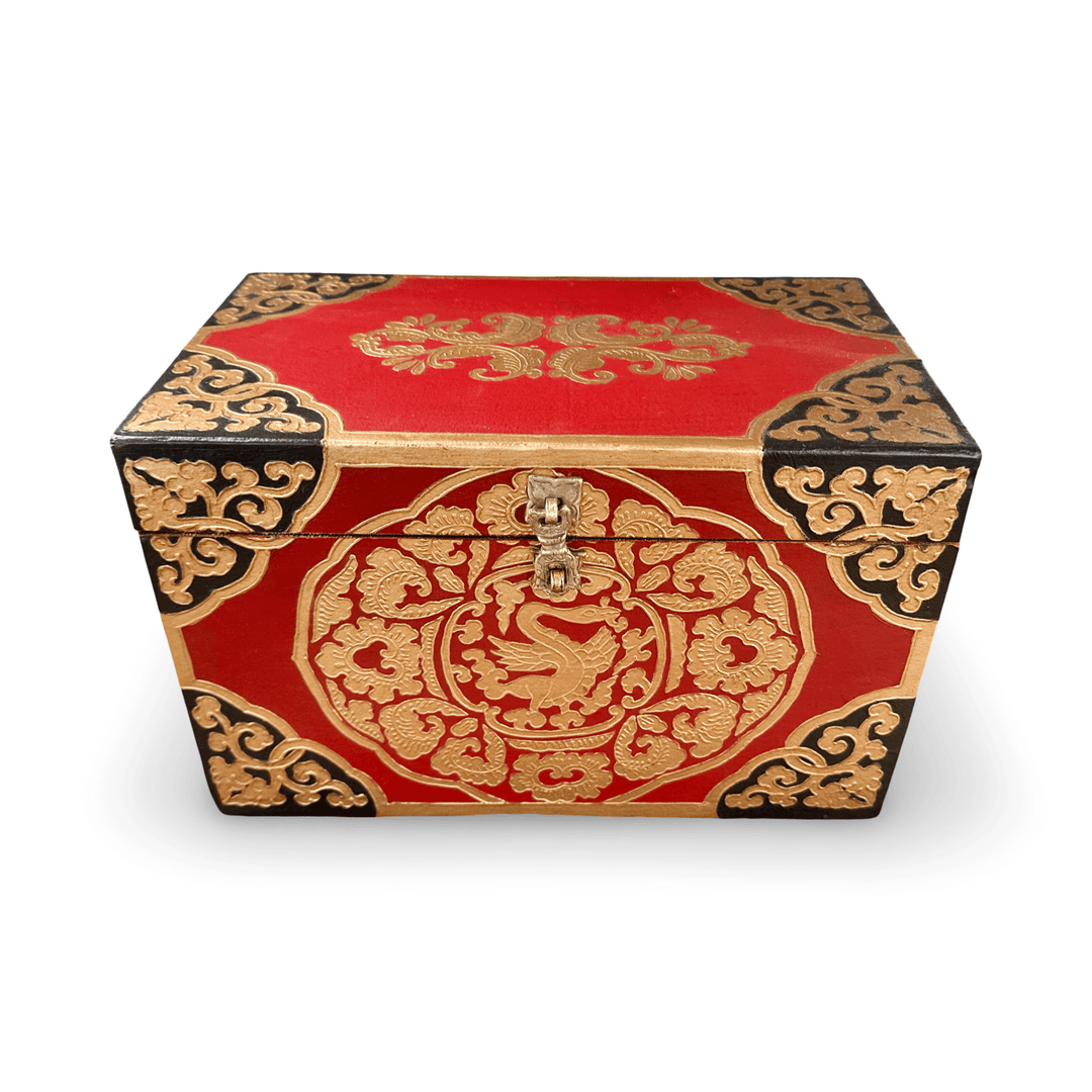 Tibetische Drachen - Holzschatulle - Atelier Tibet