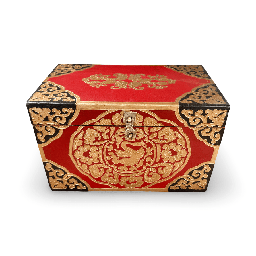 Tibetische Drachen - Holzschatulle - Atelier Tibet