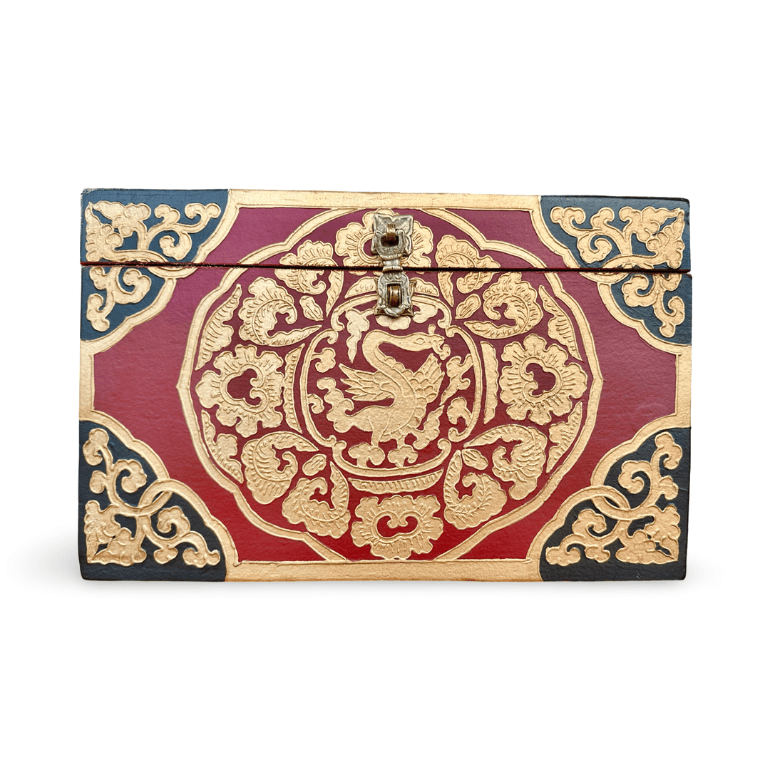 Tibetische Drachen - Holzschatulle - Atelier Tibet